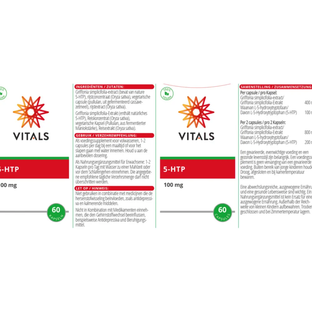 5Htp 100 mg 60 capsules^Vitals Sale