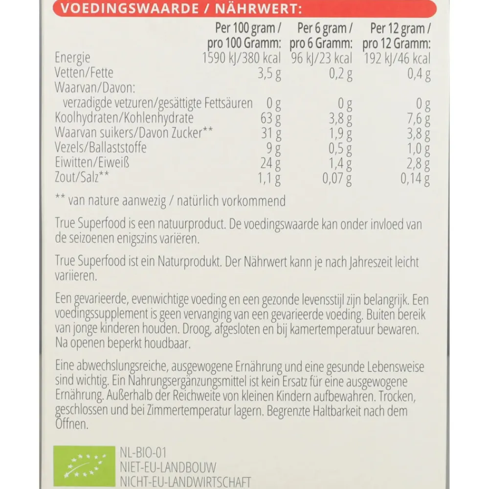 Superfoods<Vitals True Superfood Biologisch 400 gr