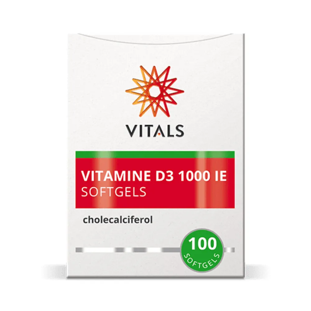 Vitaminen<Vitals Vitamine D3 1000IE 100 capsules