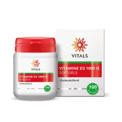 Vitaminen<Vitals Vitamine D3 1000IE 100 capsules