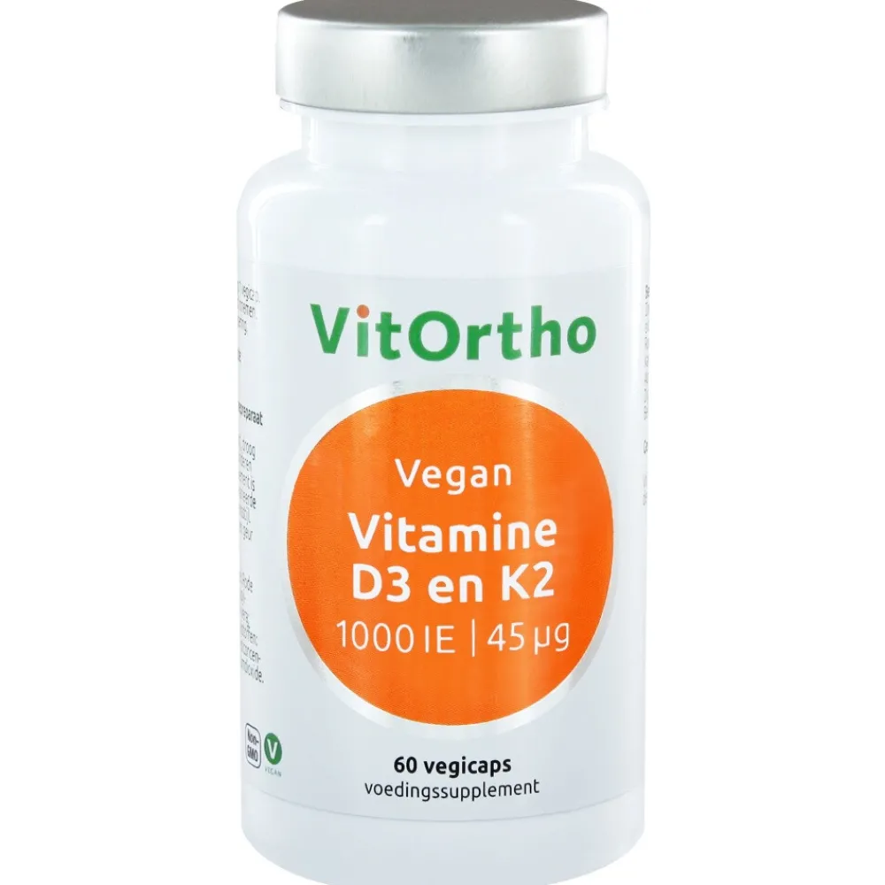 Vitamine D3 en K2 60 vegacapsules^Vitortho