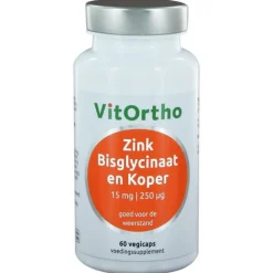 Clearance Zink Bisglycinaat15 mg 60 vegacapsules Mineralen