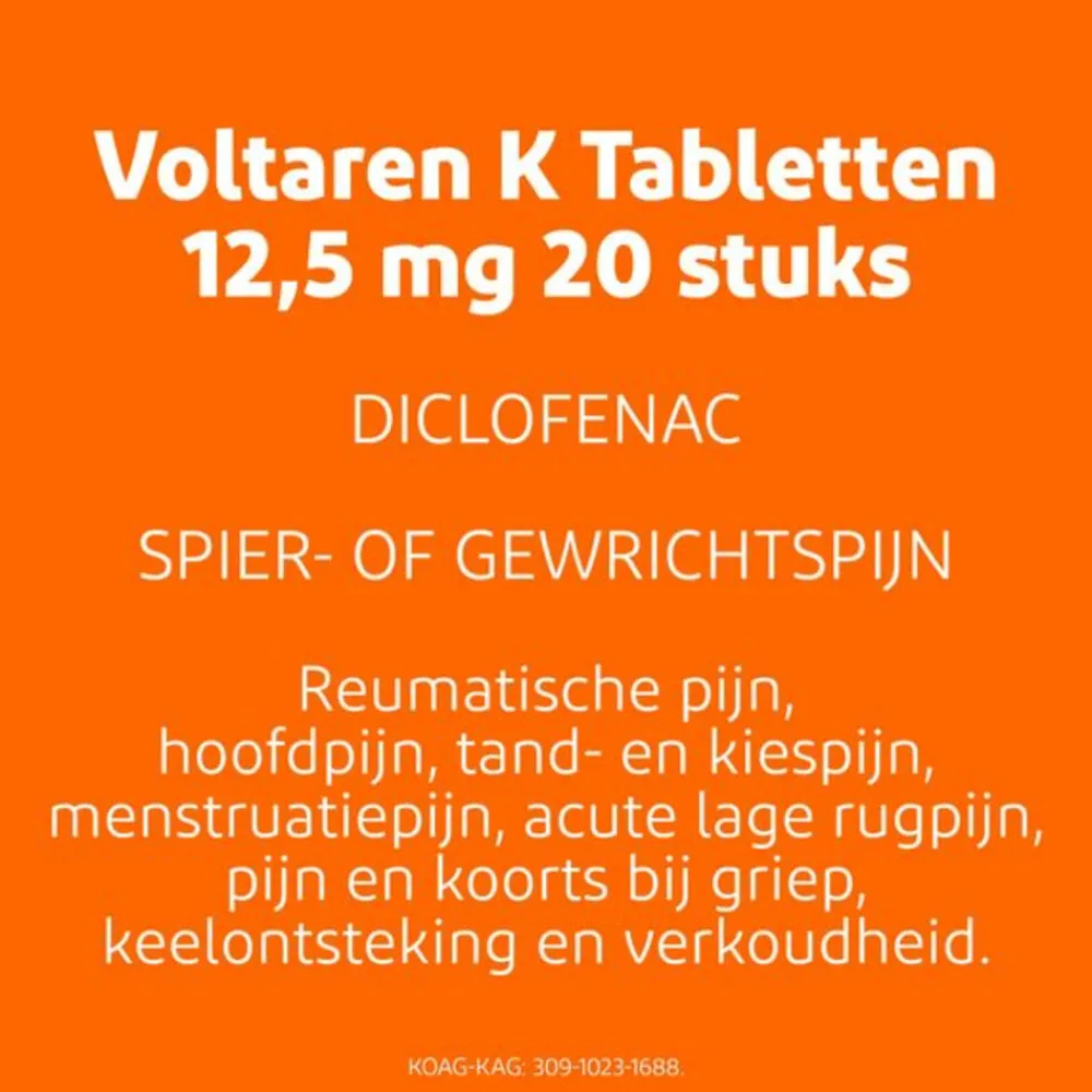 Pijnstillend<Voltaren K 12,5 mg 10 tabletten
