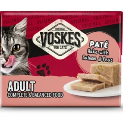 New Kattenvoer Nat Paté Adult Heek met Zalm & Erwtjes 85 gr Kattenvoer