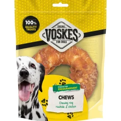 Snacks<Voskes Kauwring Runderhuid met Kip 12,5 cm