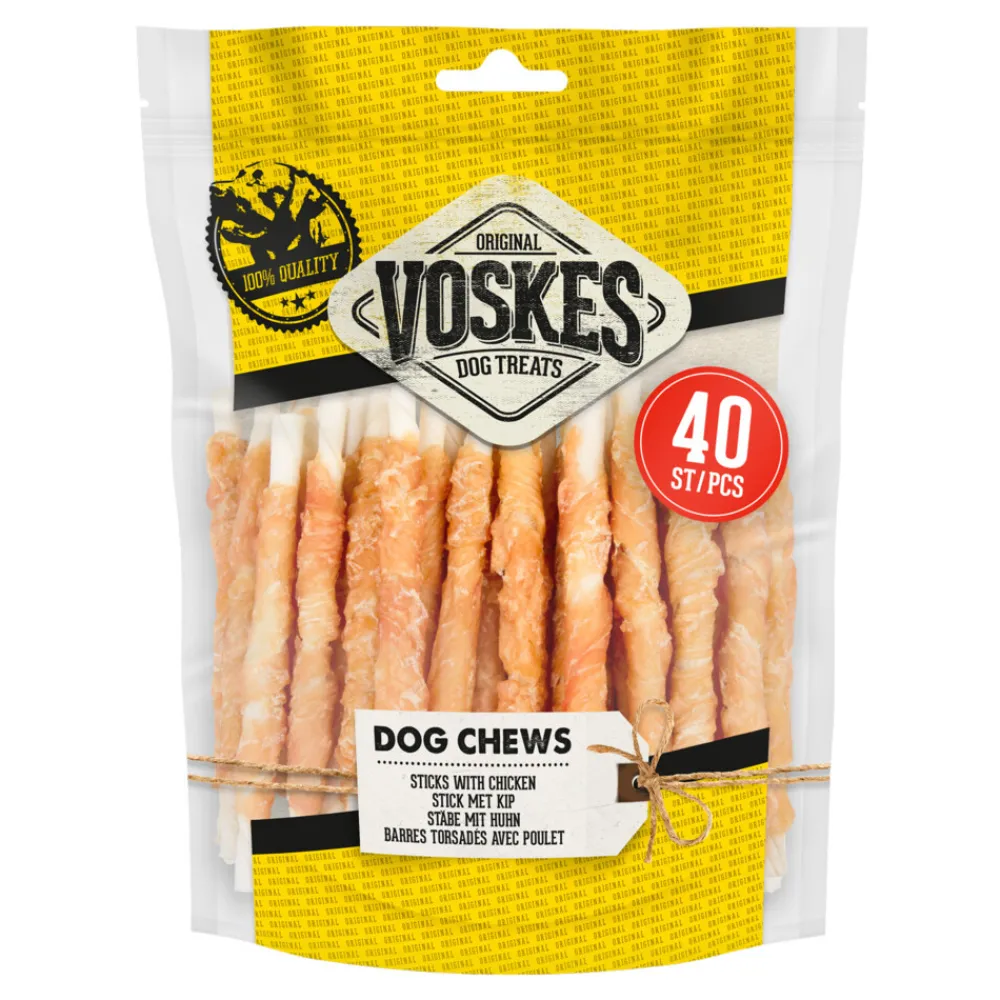 Snacks<Voskes Rawhide Kip Sticks 400 gr
