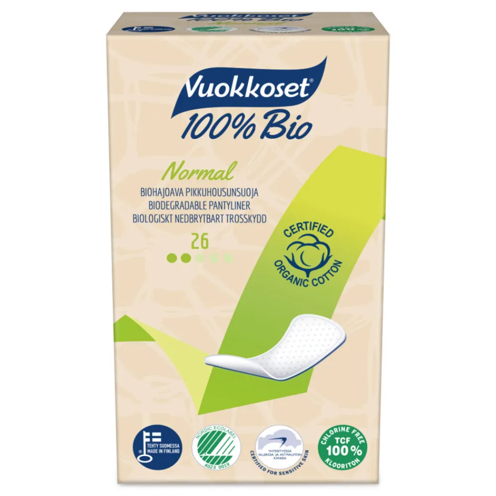 Intiemhygiëne<Vuokkoset Bio Inlegkruisjes Normal 26 stuks