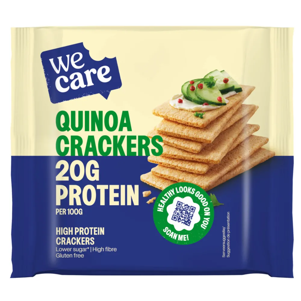 Snacks & Tussendoortjes<WeCare High Protein Crackers Quinoa 100 gr