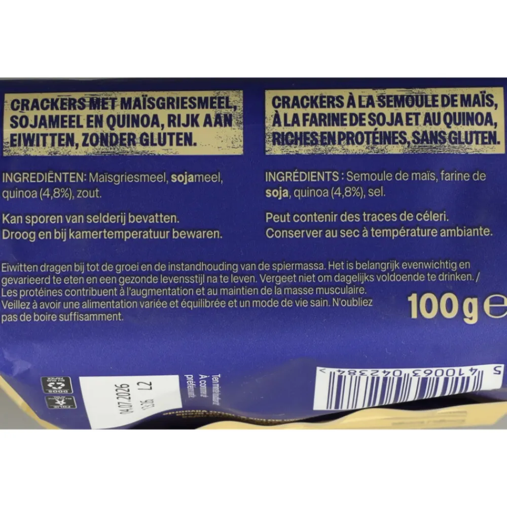 Snacks & Tussendoortjes<WeCare High Protein Crackers Quinoa 100 gr