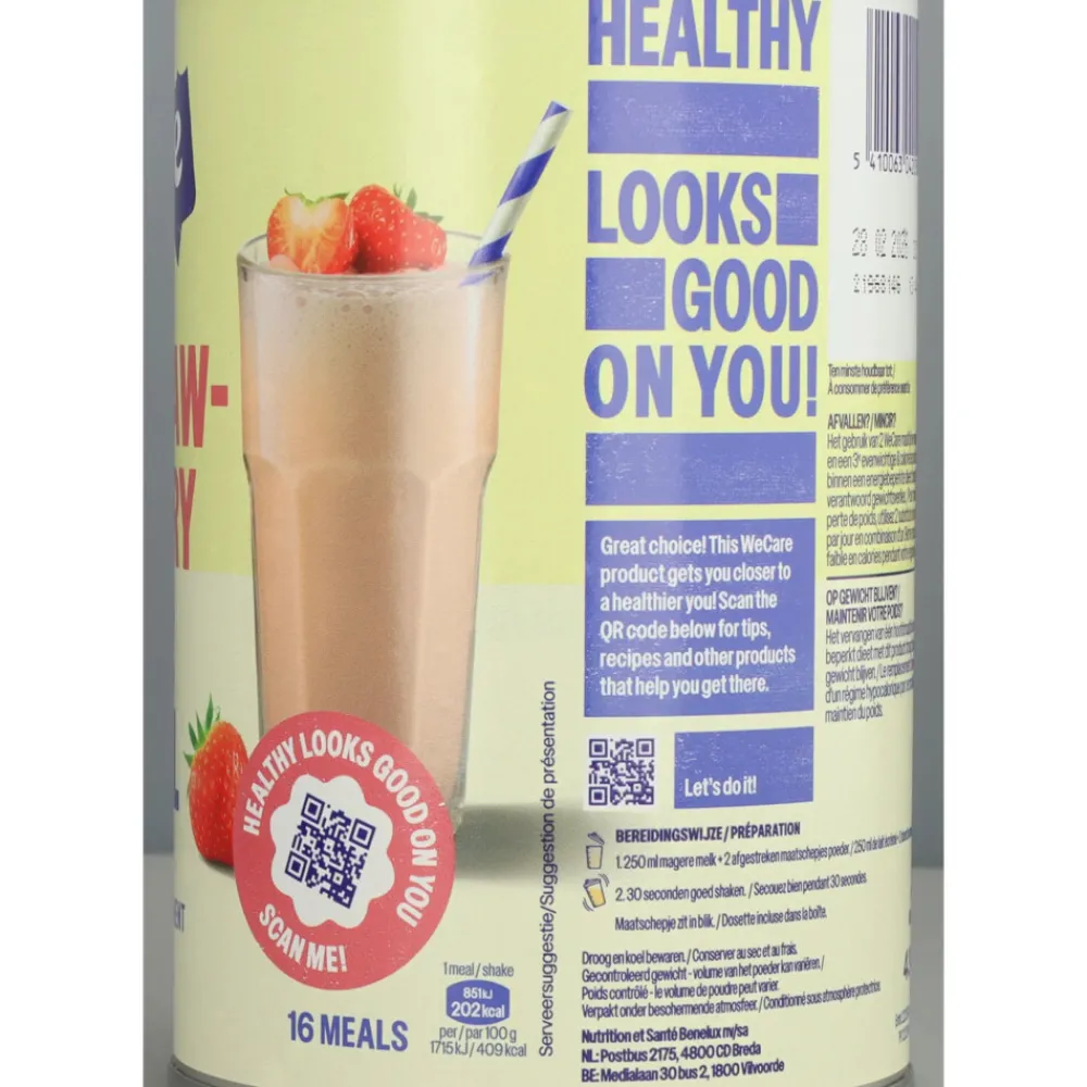 Dranken<WeCare Meal Replacement Shake Strawberry 436 gr