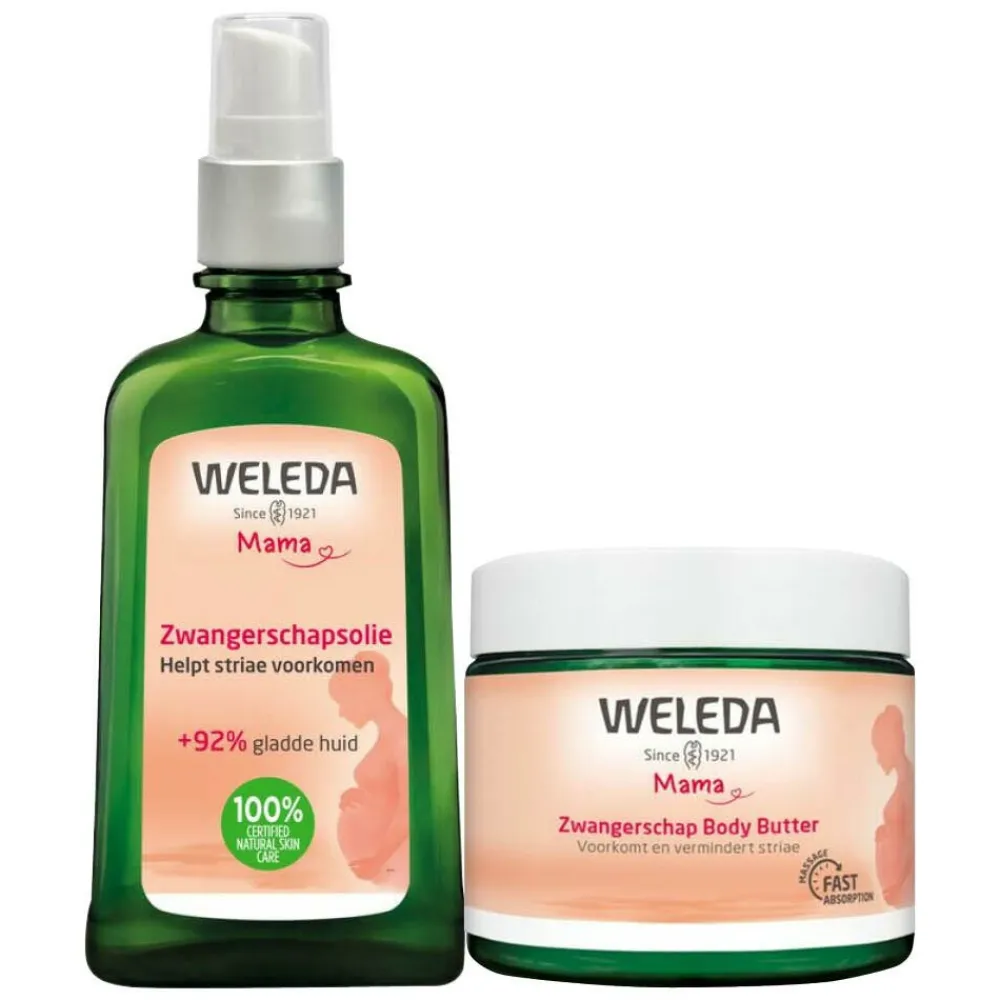 Mommy-to-be - Zwangerschapsolie 1 x 100 ml & Zwangerschap Body Butter 1 x 150 ml - Pakket^WELEDA Best