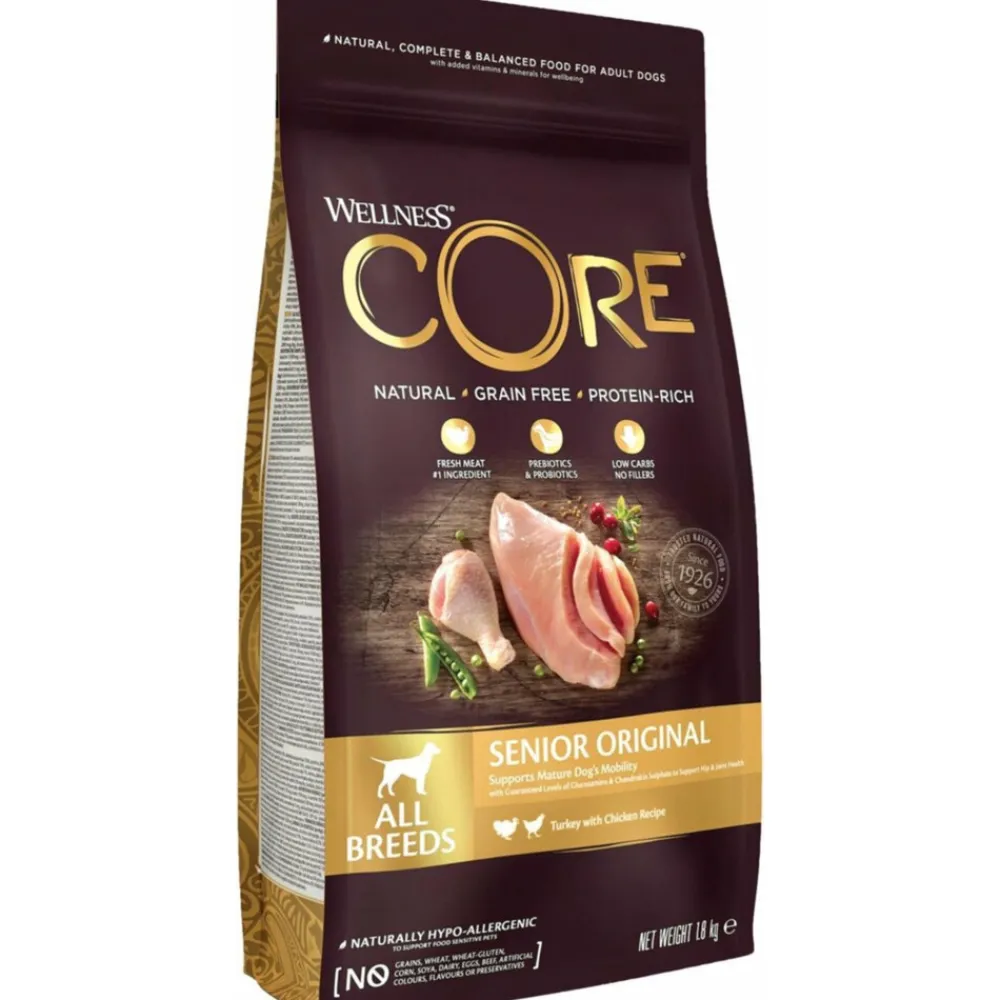 Hondenvoer Senior Kalkoen - Kip 10 kg^Wellness Core Outlet