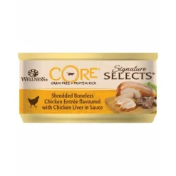 Kattenvoer<Wellness Core Kattenvoer Signature Selects Shredded Kip - Kippenlever 79 gr