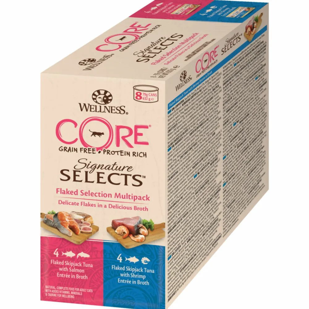Kattenvoer Signature Selects Flaked 8-pack 8 x 79 gr^Wellness Core Clearance
