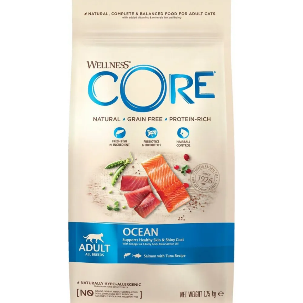 Kattenvoer<Wellness Core Kattenvoer Original Zalm - Tonijn 1,75 kg