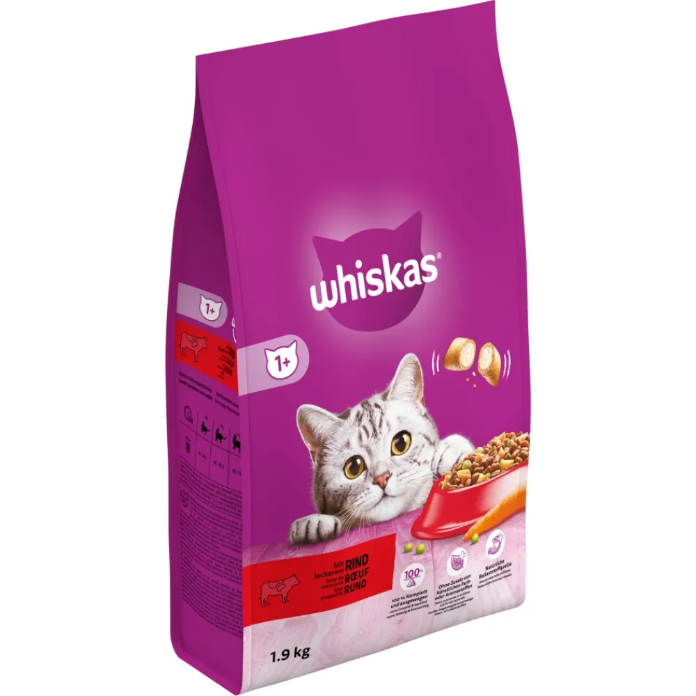 1+ Adult Katten Droogvoer Rund 1,9 kg^Whiskas