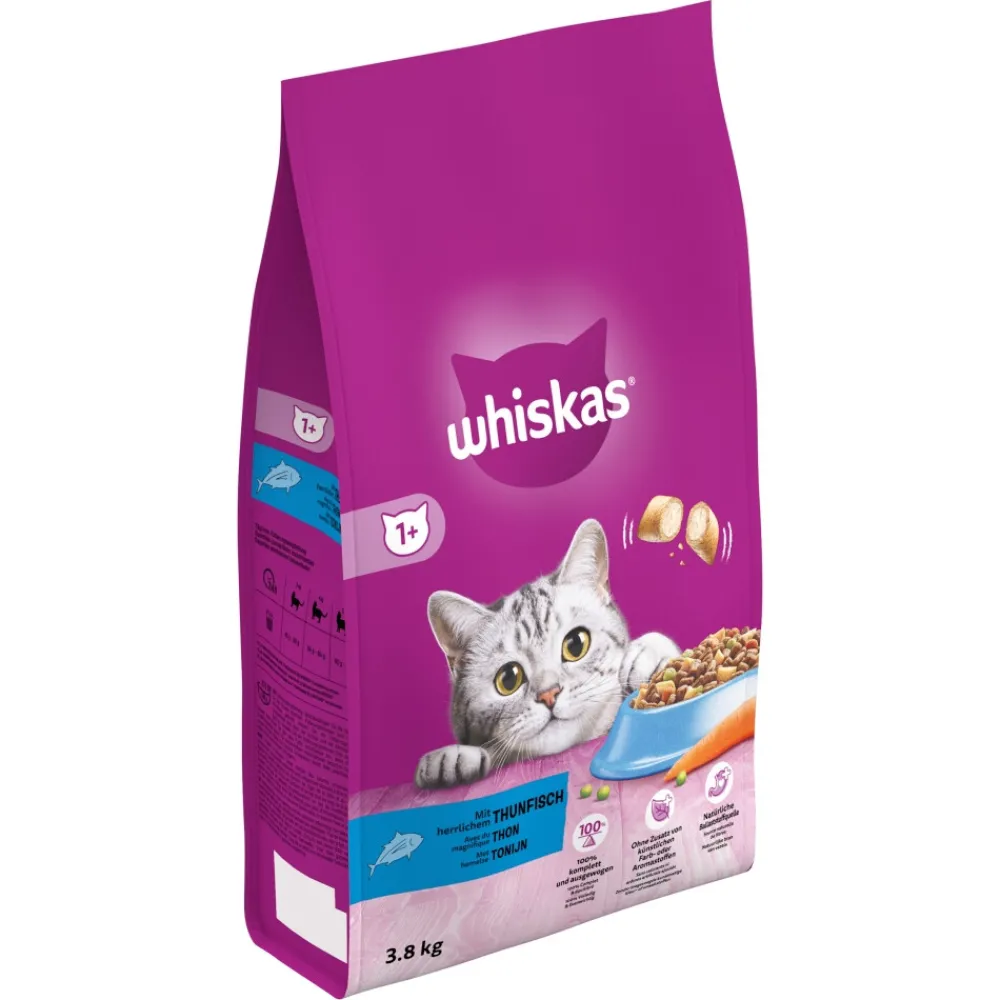 Kattenvoer<Whiskas 1+ Adult Katten Droogvoer Tonijn 3,8 kg
