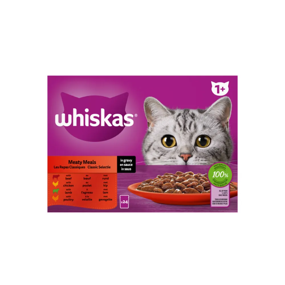 Best 1+ Classic Selectie in Saus Maaltijdzakjes Multipack 24 x 85 gr Kattenvoer
