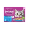 Kattenvoer<Whiskas 1+ Vis Selectie in Gelei Maaltijdzakjes Multipack 12 x 85 gr