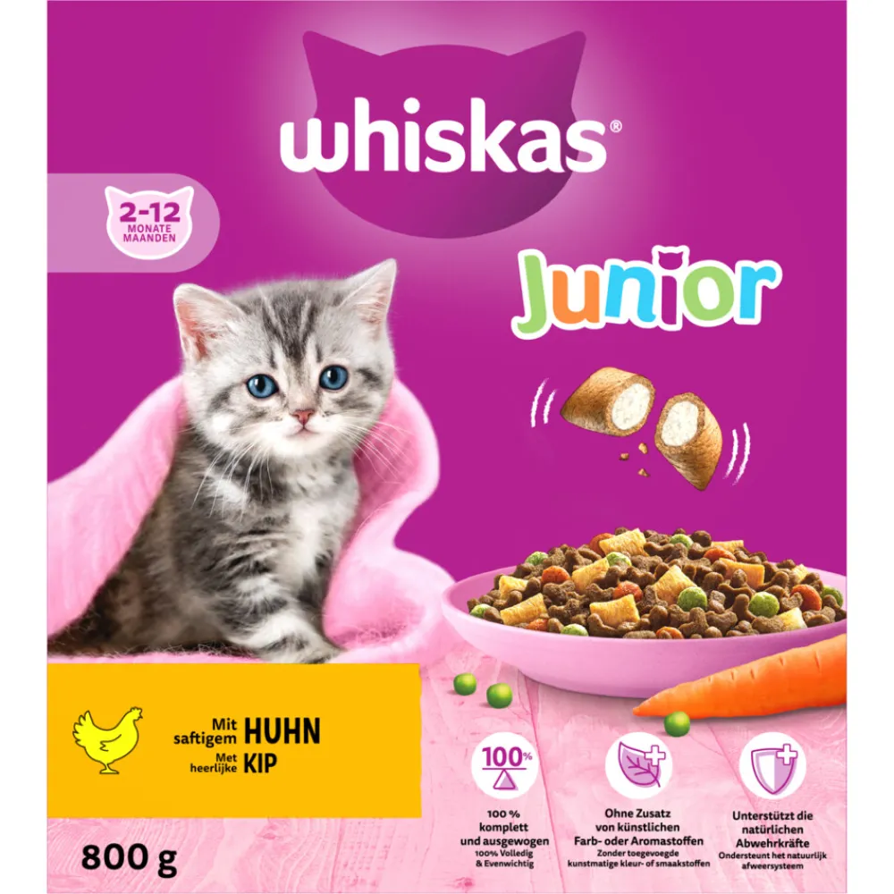 Junior Kattenbrokken Kip 800 gr^Whiskas Discount