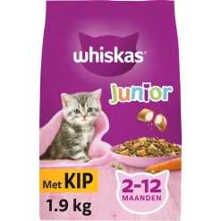 Kattenvoer<Whiskas Junior Kattenbrokken Kip 1,9 kg