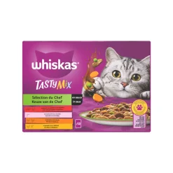Kattenvoer<Whiskas Tasty Mix Adult Keuze van de Chef in Saus Multipack 12 x 85 gr