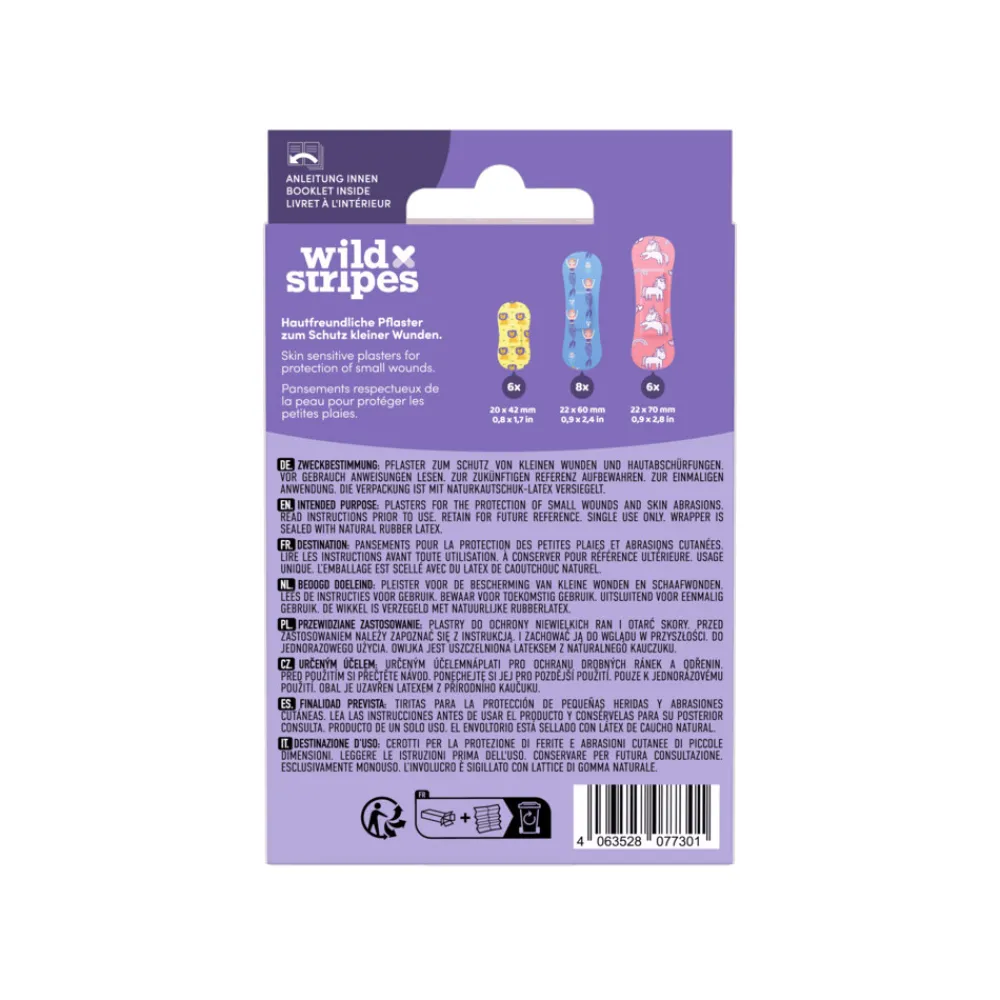 Pleisters Kids Sensitive Fantasy 20 stuks^Wild Stripes Hot