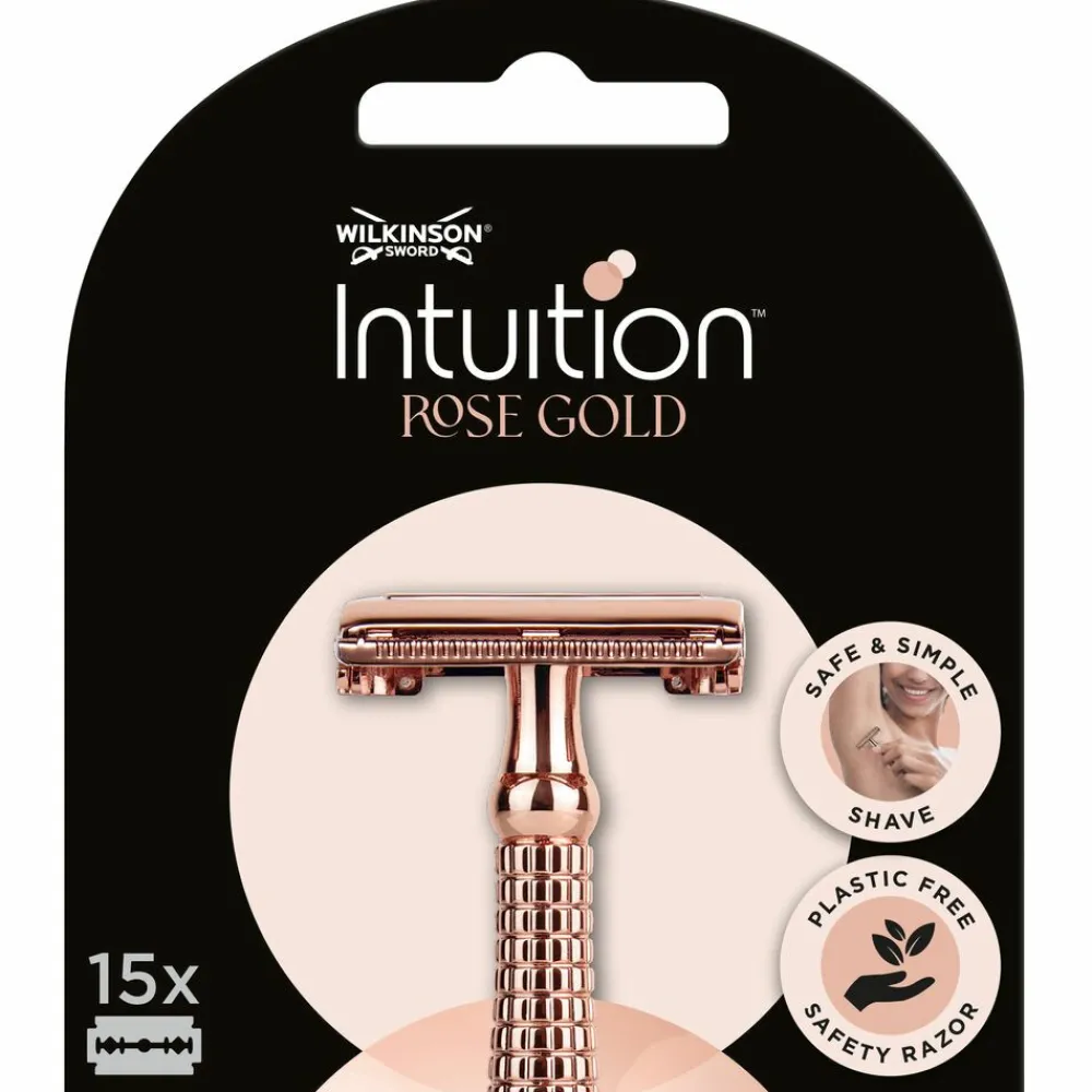 Scheren & Ontharen<Wilkinson Intuition Navulmesjes Rose Gold Safety Razor 15 stuks