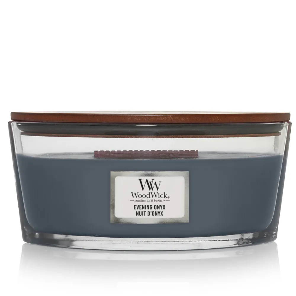 Kaarsen|Geurkaarsen<WoodWick Geurkaars Ellipse Evening Onyx 454 gr