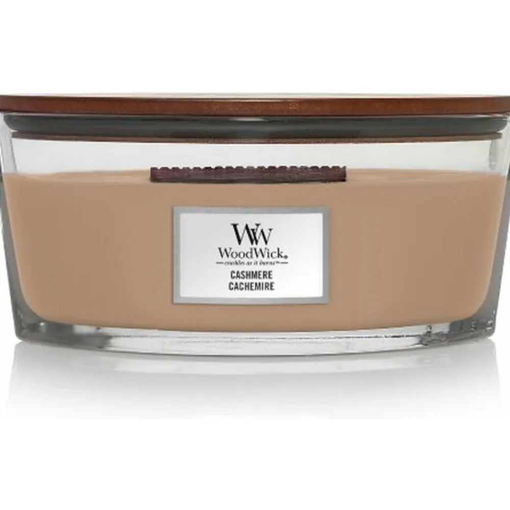 Kaarsen|Geurkaarsen<WoodWick Geurkaars Ellipse Cashmere 454 gr