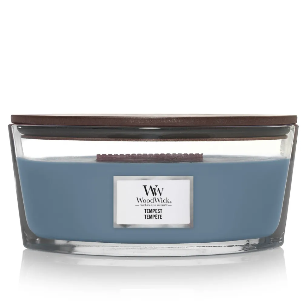 Kaarsen|Geurkaarsen<WoodWick Geurkaars Ellipse Tempest 454 gr