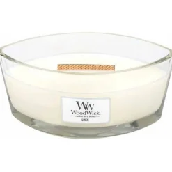 Kaarsen|Geurkaarsen<WoodWick Geurkaars Ellipse Linen 454 gr