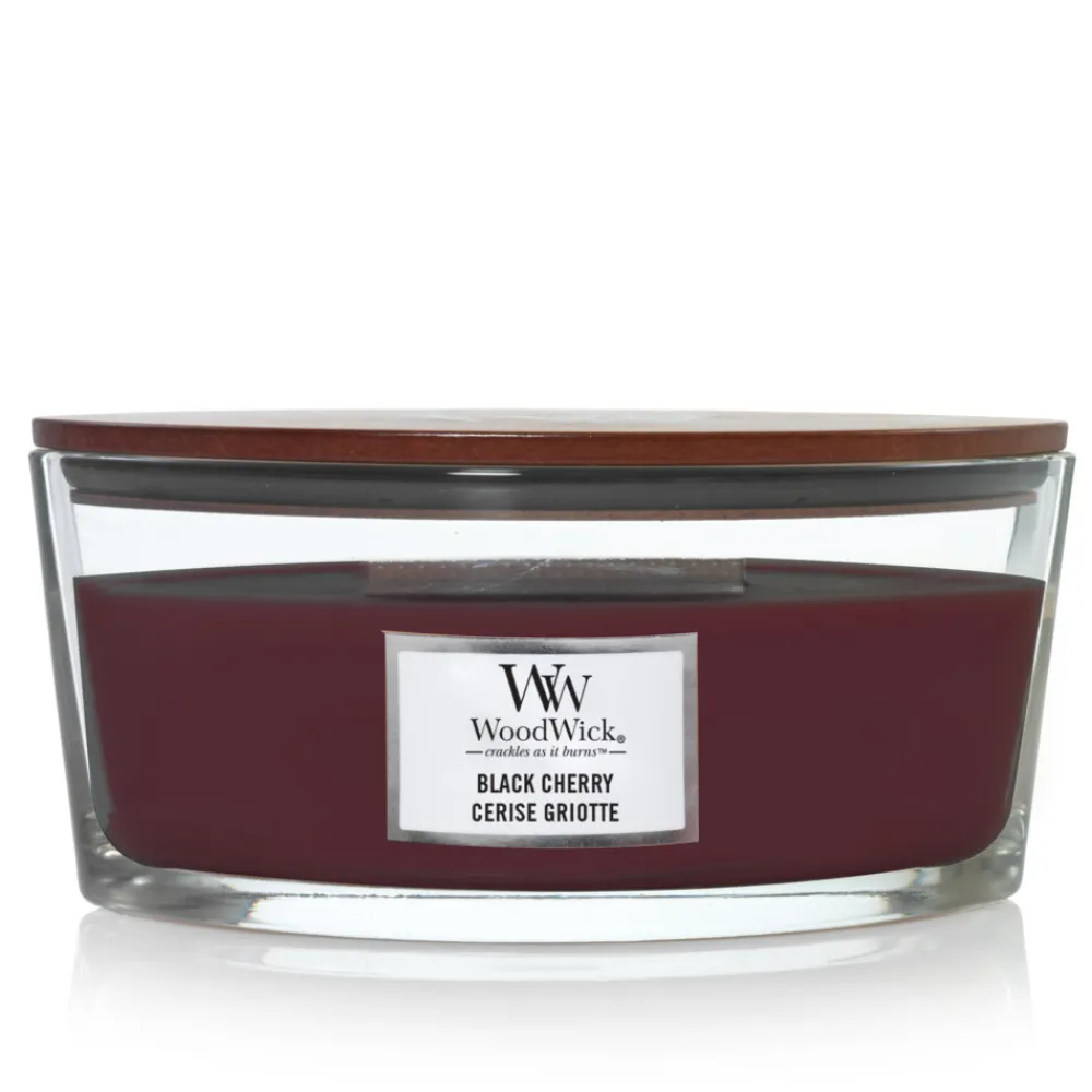 Geurkaars Ellipse Black Cherry 454 gr^WoodWick Best
