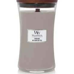 Kaarsen|Geurkaarsen<WoodWick Geurkaars Large Fireside 611 gr