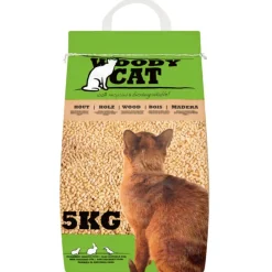 Kattenbakvulling<Woody Cat Houtkorrel 5 kg