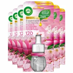 Luchtverfrisser<Air Wick 6x Elektrische Luchtverfrisser Navulling Kersenbloesem & Framboos 19 ml