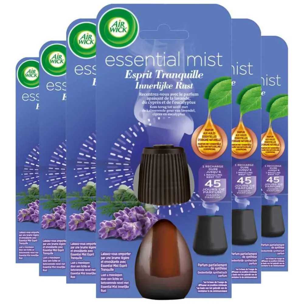 6x Essential Mist Navulling Innerlijke Rust 20 ml^Air Wick Sale