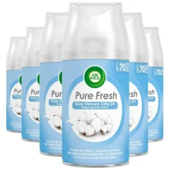 Luchtverfrisser<Air Wick 6x Freshmatic Pure Fresh Navulling Zachtheid van Katoen 250 ml