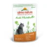 Kattenvoer<Almo Nature 30x Anti-Haarbal Kattenvoer Nat Kip 70 gr