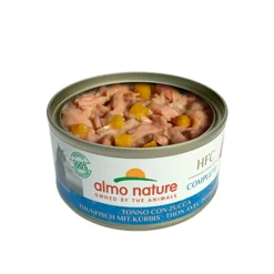 Kattenvoer<Almo Nature 24x HFC Complete Graanvrij Kattenvoer Nat Tonijn & Pompoen 70 gr