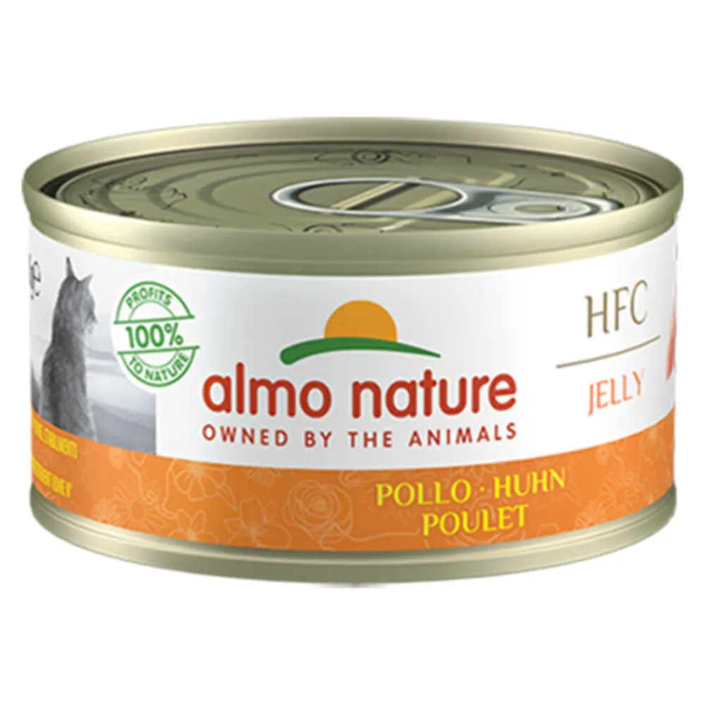 24x HFC Jelly Kattenvoer Nat Kip 70 gr^Almo Nature Online