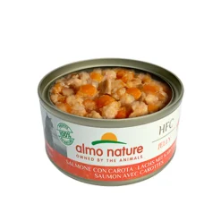 Kattenvoer<Almo Nature 24x HFC Jelly Kattenvoer Nat Zalm & Wortel 70 gr