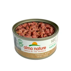 24x HFC Natural Kattenvoer Nat Blikje Kalfsvlees 70 gr^Almo Nature Hot