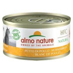 24x HFC Natural Kattenvoer Nat Blik Kippenvlees 150 gr^Almo Nature New