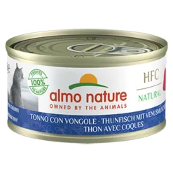 24x HFC Natural Kattenvoer Nat Blikje Tonijn & Mosselen 70 gr^Almo Nature