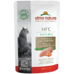 24x HFC Natural Kattenvoer Nat Maaltijdzakje Kip & Garnaal 55 gr^Almo Nature Outlet