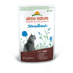 Kattenvoer<Almo Nature 30x Sterilised Kattenvoer Nat Rund 70 gr
