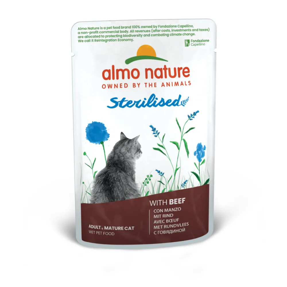 Kattenvoer<Almo Nature 30x Sterilised Kattenvoer Nat Rund 70 gr