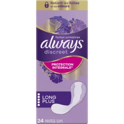 4x Discreet Long+ Inlegkruisjes Urineverlies 24 stuks Intiemhygiëne