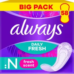 4x Inlegkruisjes Fresh & Protect Normal Fresh Big Pack 58 Stuks^Always Clearance